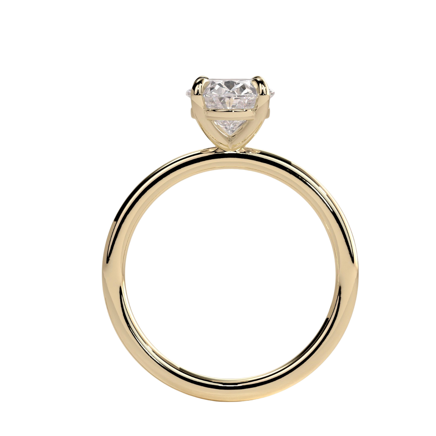 Luxury elongated cushion cut engagement ring featuring a brilliant claw-set solitaire center stone with an elegant petal gallery and delicate leaf accent details. Crafted in white gold with a nature-inspired design, available in lab-grown diamond or moissanite options for timeless elegance and everyday luxury. in usa