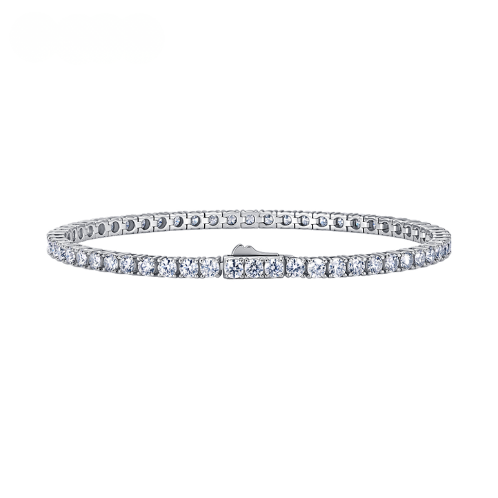 Lyra – VVS Moissanite Tennis Bracelet in Sterling Silver