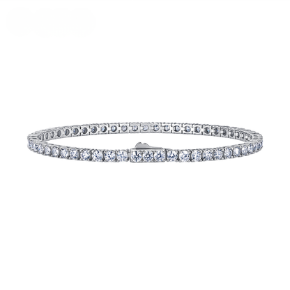 Lyra – VVS Moissanite Tennis Bracelet in Sterling Silver