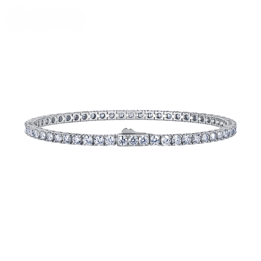 Lyra – VVS Moissanite Tennis Bracelet in Sterling Silver