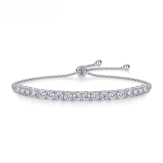 Aurelle – Signature Moissanite Tennis Bracelet in Sterling Silver
