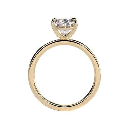 Luxury pear claw solitaire engagement ring featuring a brilliant pear-cut center stone secured in a refined claw setting for maximum sparkle and elegance. Timeless minimalist design crafted for everyday sophistication, available in white gold, yellow gold, rose gold, platinum, lab-grown diamond, or moissanite options.