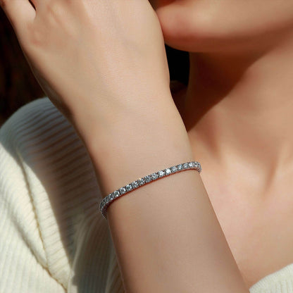 Lyra – VVS Moissanite Tennis Bracelet in Sterling Silver