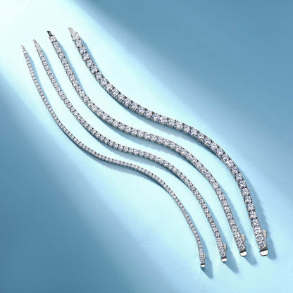 Lyra – VVS Moissanite Tennis Bracelet in Sterling Silver